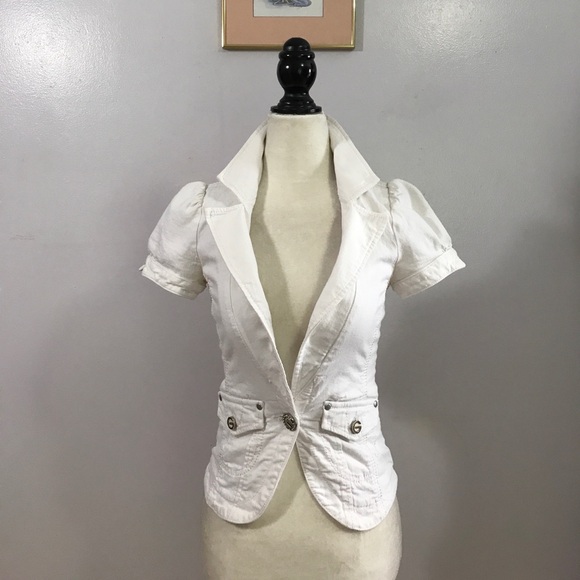 Guess Cropped Jacket- XS - Picture 1 of 8